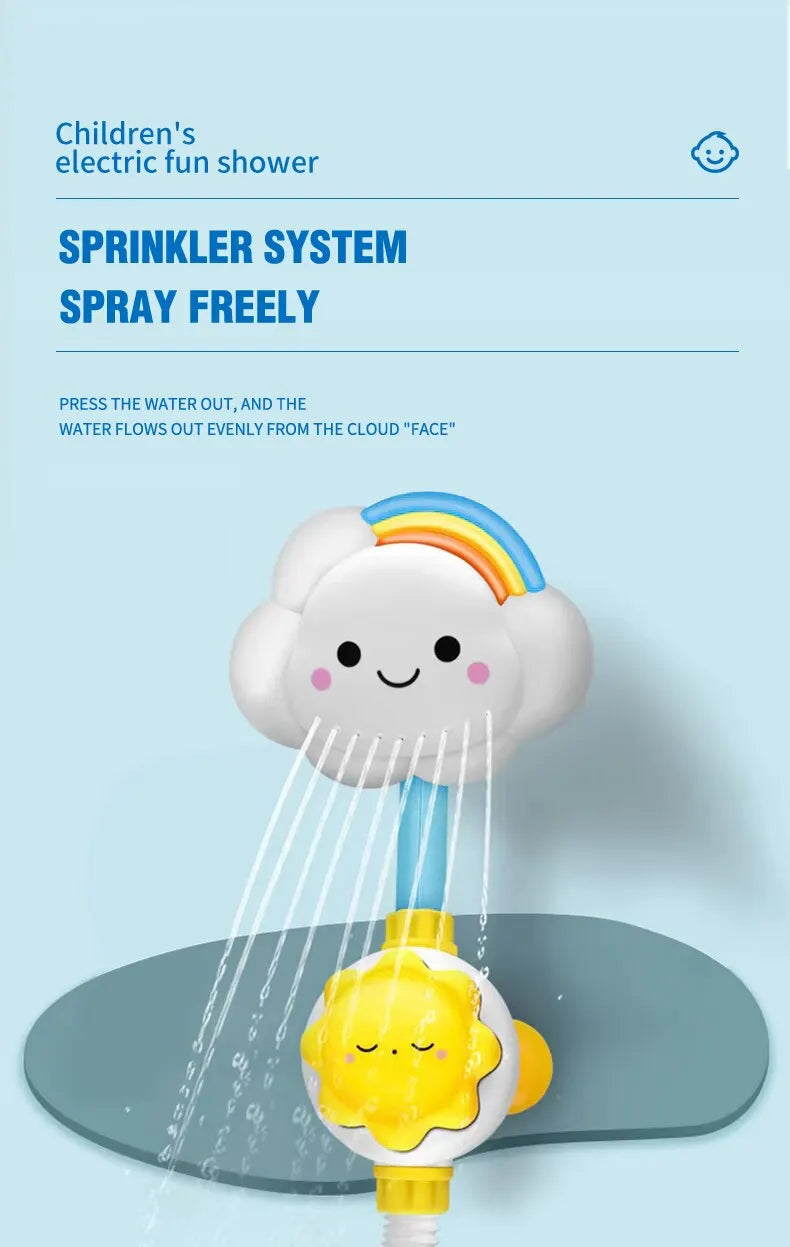 Kids Bath Toys Water Game for Kids Clouds Model Faucet Shower Water Spray Kids Toy Splashes Bathroom Sprinkler Kids Toy