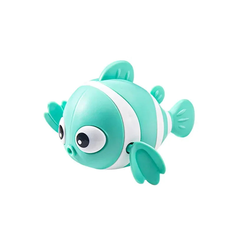 Bath Toys Cute Swimming Clown Fish Bath Toy for Toddlers Floating Wind Up Toys for Boy Girl New Born Baby Bathtub Toddler Toys