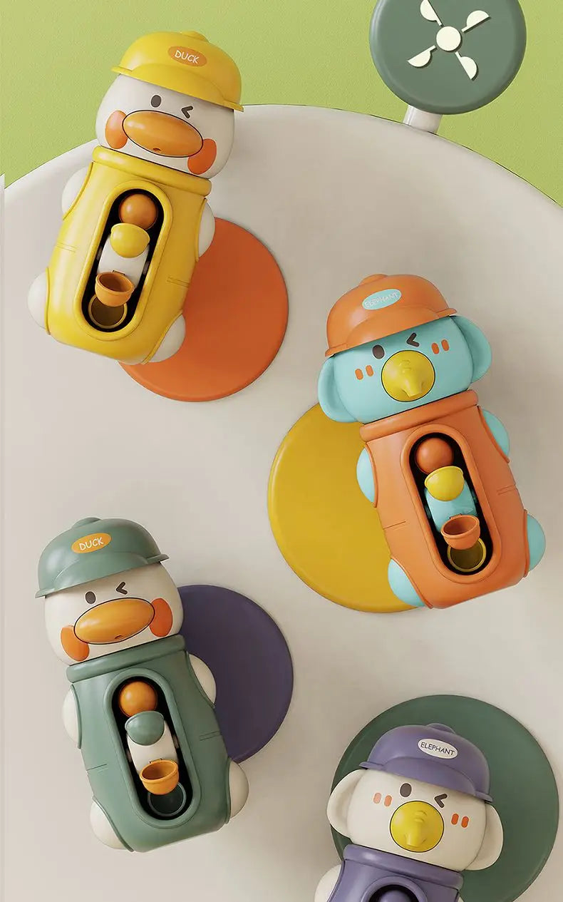 New Cute Duck/Elephant Baby Shower Bath Toys Children Water Play Spinner with Suction Cup Waterwheel Games for Kid Bathroom